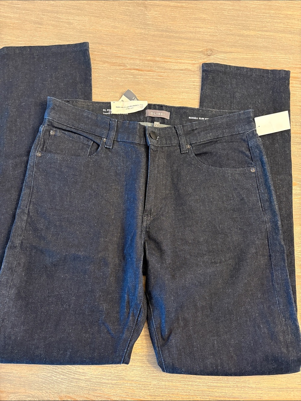 DL1961 Russell Slim Straight Men's Dark Blue Slim Straight Jeans $239 Designer